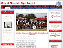 Tablet Screenshot of norwichpipeband.net